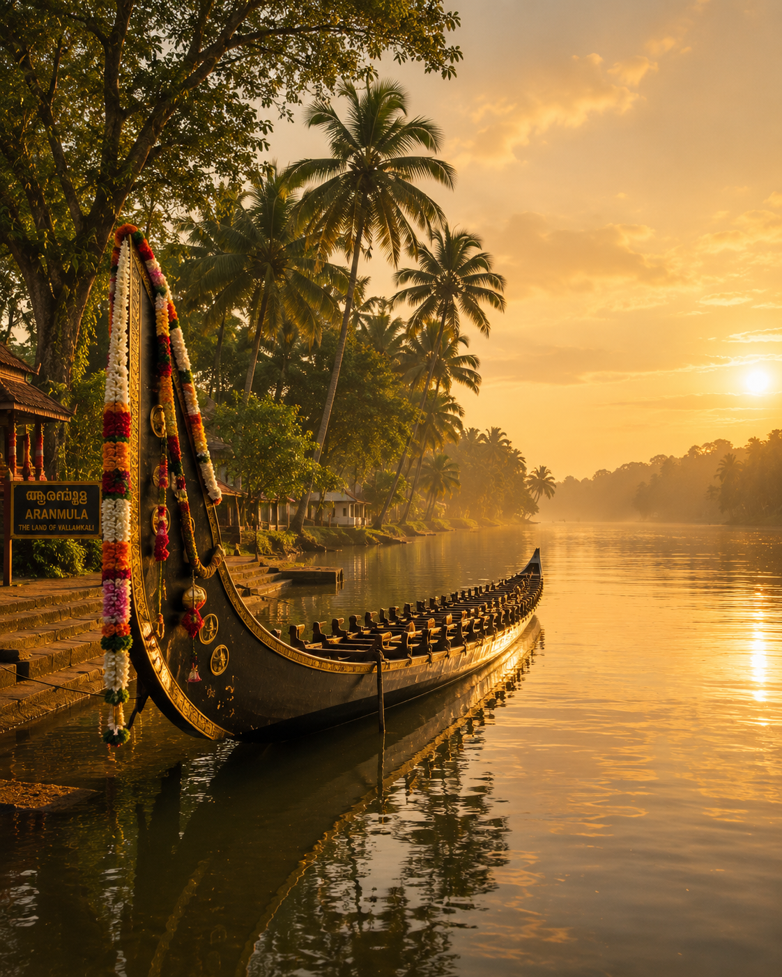 The Pampa river at Aranmula, home to the legendary snake-boat races